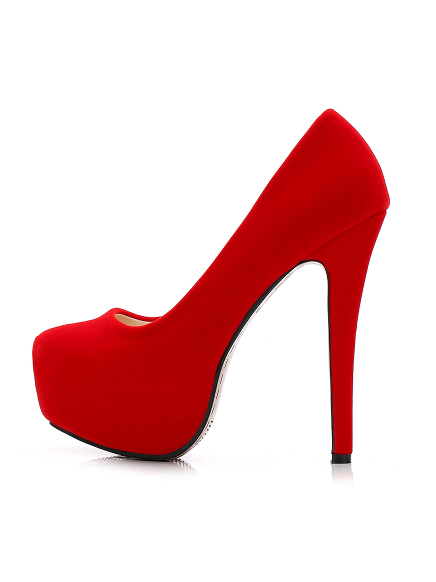 Daeful Women Lightweight High Heel Platform Pump Wedding Stiletto Heels Walking Fashion Dress Shoes Red (14cm) 11 - image 3 of 9