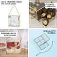 thumbnail image 4 of Efavormart 25 Pack Gold Trimmed Clear PVC Favor Boxes with Rope Handles and Thank You Print, Transparent Portable Candy Gift Boxes - 5.5"x5.5", 4 of 5