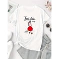 thumbnail image 4 of Motif Fille Anglaise en Colère Imprimé Mode Tendance Col Rond Manches Courtes, T-Shirt de Sport Simple et Décontracté, Haut d'Été Confortable pour Femmes pendant les Vacances, 4 of 8