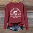 thumbnail image 2 of Venzia Women Halloween Crewneck Sweatshirt, Black Long Sleeve Pullover Top, Casual Fall Graphic Sweatshirt, 2 of 4