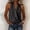 Black, variant on Womens Summer Tops Loose Side Tie Wrap V Neck Sleeveless Cotton Linen Halter Tops for Women Black L