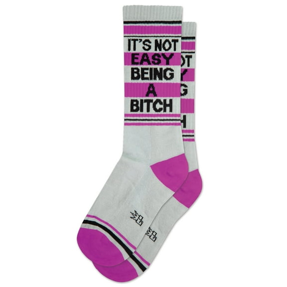 It's Not Easy Being a B*tch, Gumball Poodle Unisex Gym Crew Socks , Size Regular