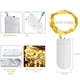 thumbnail image 3 of Guirnalda de luces LED de 10 luces, funciona con pilas, 10 LED, 1 m, resistente al agua, con alambre de cobre plateado, ideal para fiestas, bodas, tarros de cristal, manualidades, Navidad y bricolaje., 3 of 8