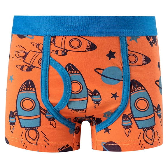 VUHXZWAF Boys Underwear Kids Cotton Briefs Cartoon Prints Soft Breathable Underpants Size 8-9 Years