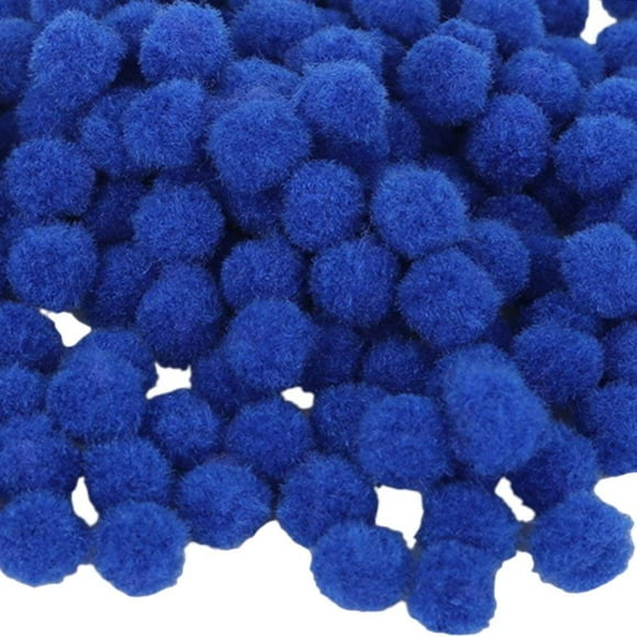 Pompons pour Fabrication Artisanale et Fournitures de Loisirs, 500 Pcs, 18mm (0.7 Pouces) - Bleu