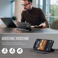 thumbnail image 6 of CaseMe Calf Leather Lining Microfibre Wallet Case For iPhone 18 Pro Max 6.9-inch with RFID Blocking,Magnetic Closure,Card Slots,Cash Slot,Kickstand,Shockproof Flip Folio Protective Phone Case,Black, 6 of 13