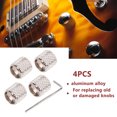 thumbnail image 4 of Electric Guitar Knob, Easy To Use Guitar Speed Control Knob, 4pcs Electric Guitar Knobs Inner Diameter Is 5.96mm For Instrument Lovers Guitar Black,Silver, 4 of 8