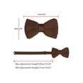 thumbnail image 3 of CORBATA DE LAZO PREATADA PARA HOMBRES INSPIRADA EN EL DÍA DEL PADRE, CON CORREA AJUSTABLE, COLOR SÓLIDO, CORBATA DE LANA, COLOR CAFÉ, 3 of 5