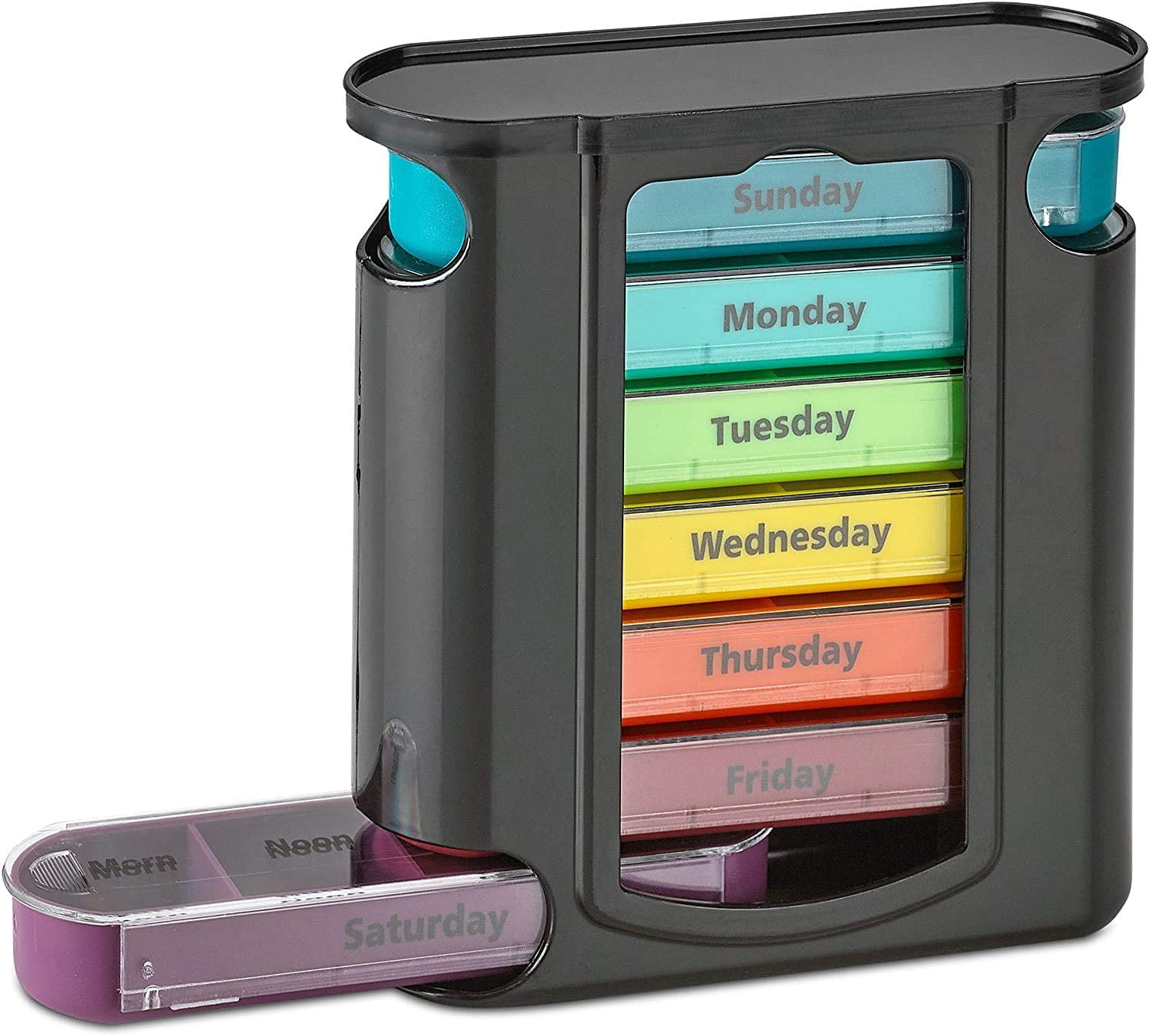 Healifty Pillola Viaggi Organizer Pill Box Dispenser Distributore di Vitamina Caso Scatola Della Pillola Tasca 10 Scomparti A Prova di Umidità Farmaci Custodia da Trasporto Per Vitamina