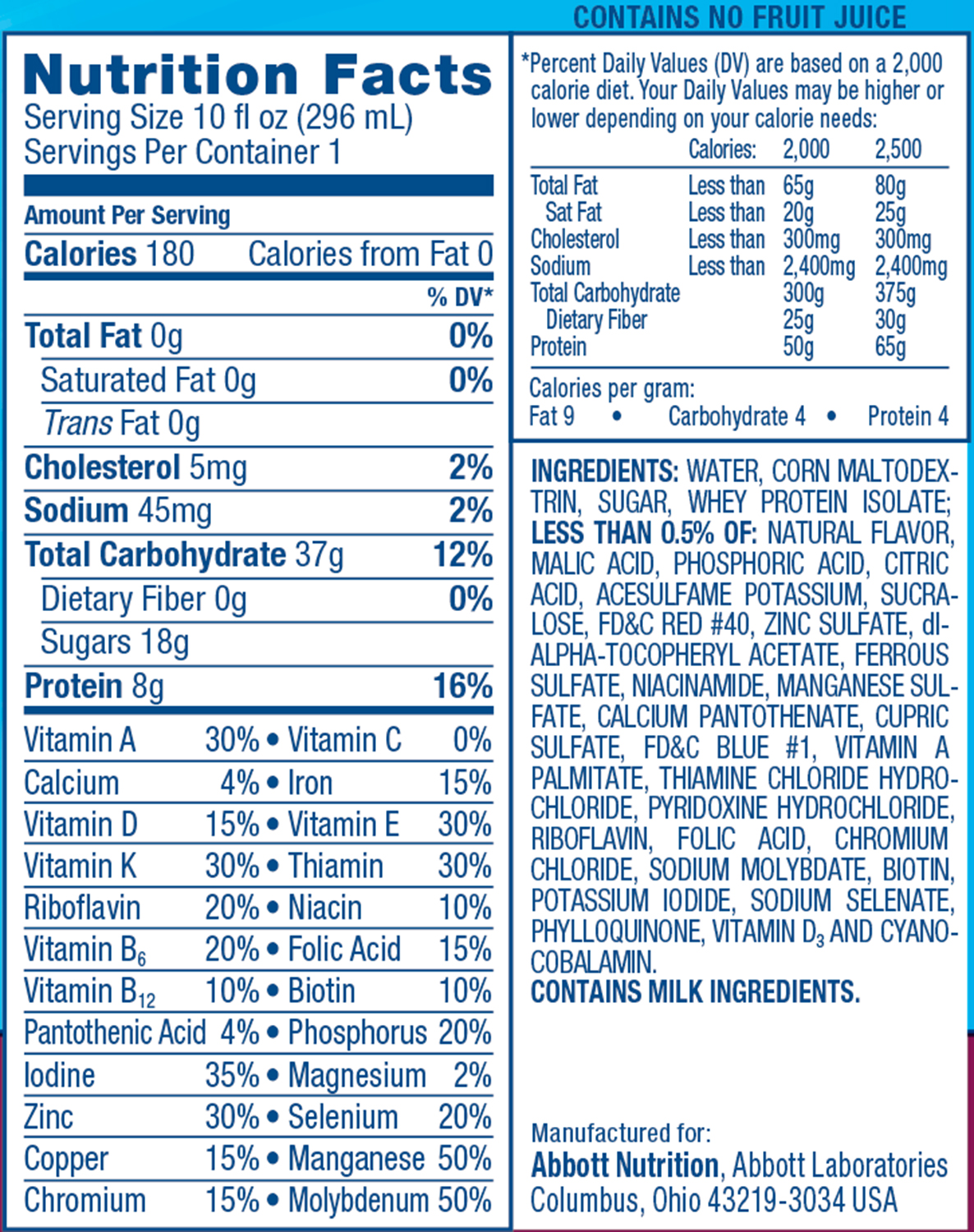 Ensure Nutrition Label Besto Blog