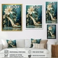thumbnail image 4 of Designart "Floral Blue High Heels I" Fashion Framed Wall Art - Glam Blue Fashion High Heels Bedroom Framed Canvas Wall Art, 4 of 6