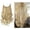 Ash Blonde Mix Blonde, variant on Invisible Wire Hair Extensions Adjustable Size Synthetic Blonde Hair Extensions, 22Inch Long Curly Wavy Secret Hairpieces for Women