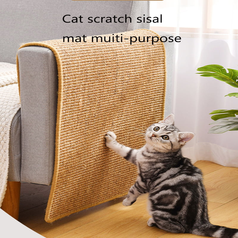 show original title Details about   Sisal Cat Scratching Mat Scratching Board 80x80cm Black 100% Sisal gekettelt 