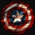 thumbnail image 2 of Boy's Marvel Captain America Shield Flag  Graphic Tee Black X Large, 2 of 3