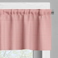 thumbnail image 5 of Ambesonne Checkered Valance & Curtain, Traditional Gingham, 55"x24", Coral White, 5 of 7