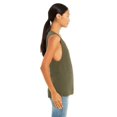 thumbnail image 3 of Bella Canvas Womens Flowy Scoop Blended Muscle Tank, M, Heather Olive, 3 of 3