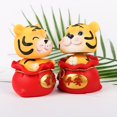 thumbnail image 3 of PENGXIANG Tiger Figures Exquisite Decorative Portable Cute Mini Sofa Tiger Ornament for Car Interior Decor, 3 of 10