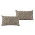 thumbnail image 5 of 7-Piece Pierce Comforter Set Bedding|Jacquard Damask Floral Scroll Fleur de lis|Taupe|Queen Size, 5 of 5