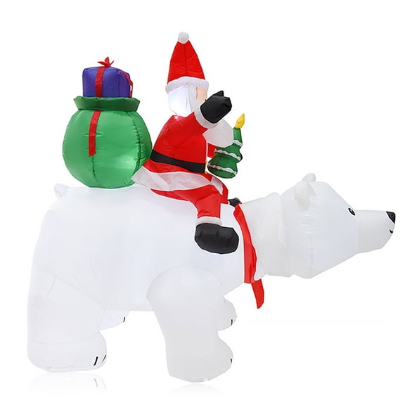 Cateissary Navidad iluminada vacaciones inflable Papá Noel césped al aire libre patio fiesta decoración rústica niños accesorios artesanales Kits de decoración para fiestas