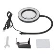 thumbnail image 2 of Lámpara de aumento Luz LED Brazo flexible ajustable Lámpara de escritorio con lente de vidrio 5X para lectura de soldadura VoborMX herramienta, 2 of 8