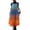 Blue, variant on Women's Gradient Print Sleeveless Maxi Dress, Casual Loose Fit Pinafore Apron Dress, Lightweight Linen Blend Summer Sundress with Pockets, S-5XL