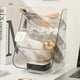 thumbnail image 1 of Slanted Cosmetic Organizer Multi-Tier Compartments Plastic Makeup Storage Box Desktop Holder - Beige, 1 of 5