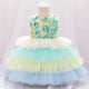 thumbnail image 2 of Vestido Para Niñas, Ropa Para Bebés, Niñas Pequeñas, Vestido Floral En Capas, Vestido De Baile, Vestido De Tul, Ropa Verde Odeerbi LM103-3285, 2 of 9