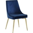thumbnail image 2 of Karina Navy Velvet Dining Chair, Set of 2-Color:Navy Velvet,Finish:Gold,Style:Contemporary, 2 of 5
