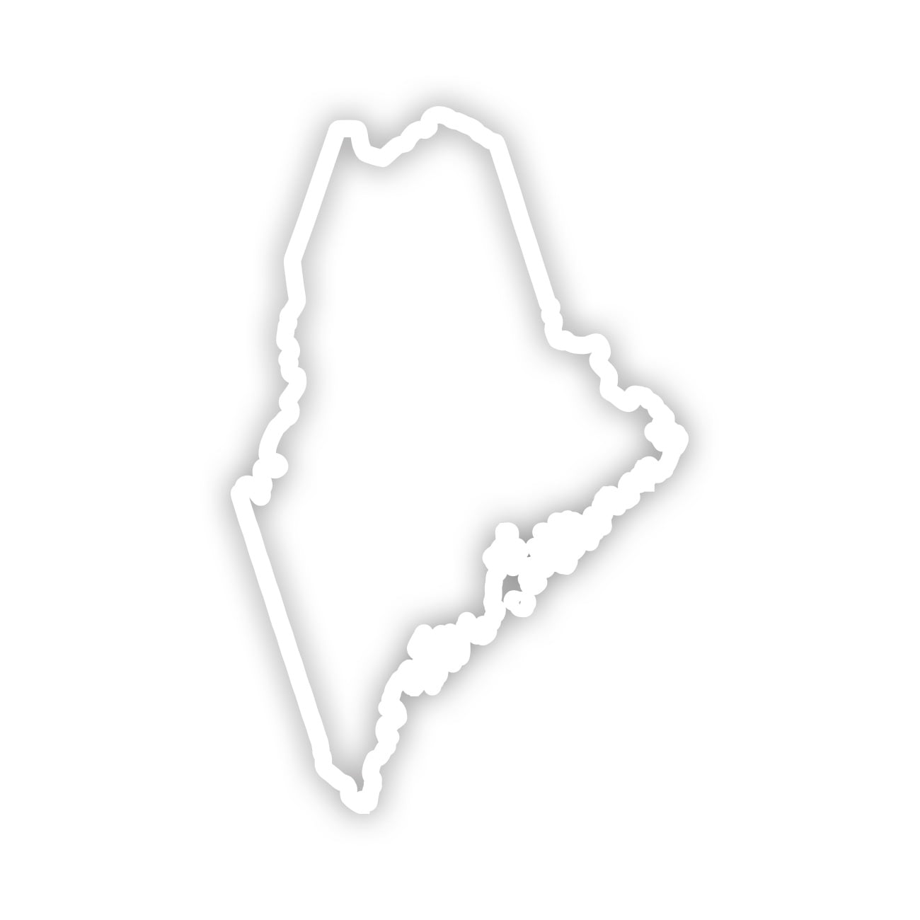 Maine Outline Sticker Decal Die Cut - Self Adhesive Vinyl ...