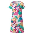 thumbnail image 3 of WILLBEST Vestido De Verano Para Mujer, Estampado Floral, Informal, Cuello Redondo, Para Vacaciones, Uso Diario, Primavera, Verano, Básico, Cómodo, Elegante, Atuendo Femenino 899, 3 of 3