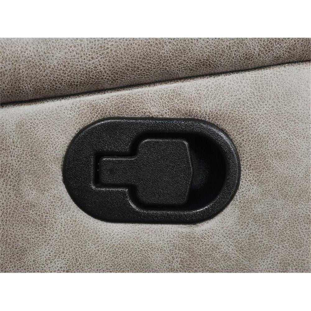 Pemberly Row 2-piece Faux Leather Upholstered Motion Living Room Set Beige