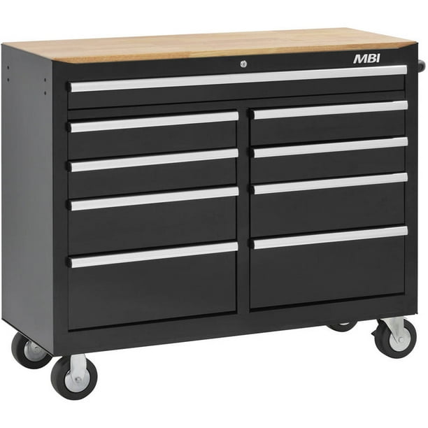 MBI 9Drawer Mobile Tool Chest, Black
