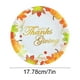 thumbnail image 3 of Platos de Papel Desechables para Acción de Gracias | Vajilla Redonda para Fiestas de Otoño con Estampado de Calabaza y Hojas de Arce | Platos Resistentes E Impermeables de 18 y 23 Cm para Reuniones O, 3 of 6