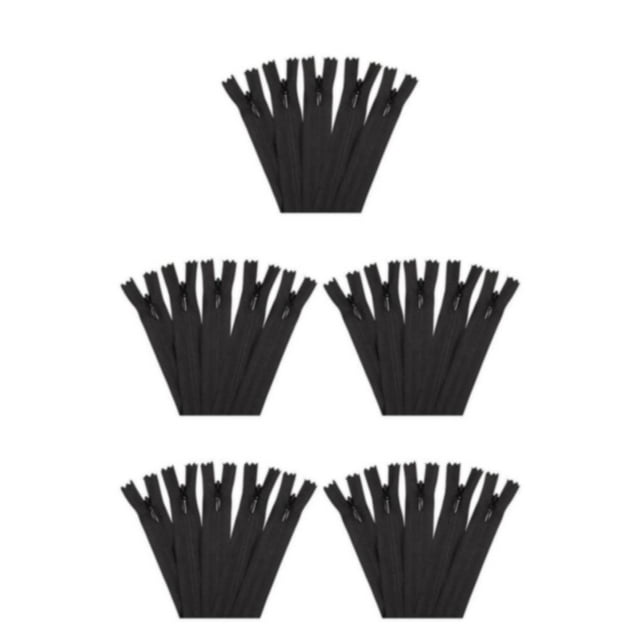 Guardoinrt 5pack/lot Closed-Ended Concealed Zippers For Sewing Durable And Easy To Fashionable Invisible Zips black 5Set