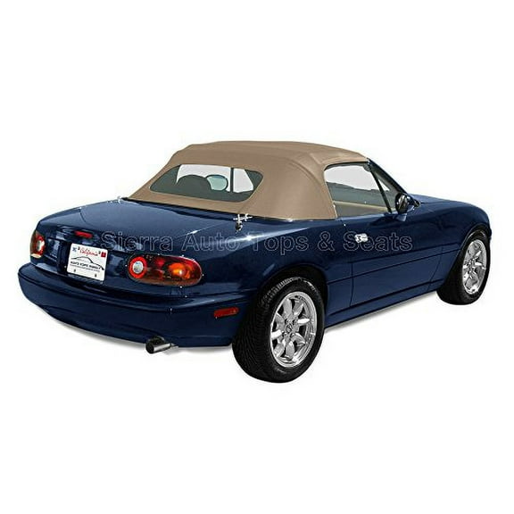 Sierra Auto Tops Convertible Top Replacement for Mazda Miata MX5 1990-2005, Stayfast Canvas, Neutral