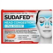 Sudafed PE Pressure, Pain Plus Cold Cure Tablets for Adults, 24 Ea, 2 Pack