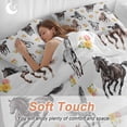 thumbnail image 2 of Horses Queen Size 4 piece Duvet Cover Set,desc|小组描述2desc|小组描述3Comfort Bedding Set, Include a Duvet Cover,a Bed Sheet, 2 Pillowcase with Zipper for All Season, 2 of 12