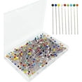 thumbnail image 1 of Sewing Pins, Straight Quilting Pins With Pearlized Heads, Jewelry Diy, Craft Projects, Stainless Steel, Multicolor Glass Heads, Widely Applied, Unique Process Ensures Not Easy To Rust, 1 of 6