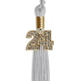 thumbnail image 5 of Endea Graduation Silver Graduation Tassel with Gold Date Drop, 5 of 11