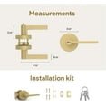 thumbnail image 3 of Mega Handles | Ralph Entry Door Lever | Satin Brass, 3 of 4