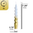 thumbnail image 5 of FCMSHAMD 7.3 inch White Gold Taper Candles-Unscented （2 Pack）, 5 of 5