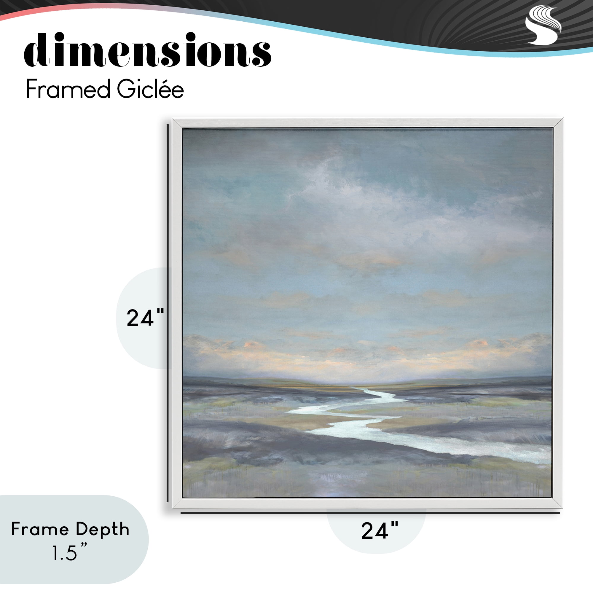 Stupell Industries Riverbend Misty Atmosphere White Framed Giclee Art, design by Christy McKee