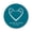 Teal Blue, variant on Darling Souvenir Round 45 Pcs Love Heart Save The Date Stickers Personalized Bride Groom Names And Date Envelope Seals - Teal Blue