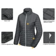 thumbnail image 6 of Little Donkey Andy Women's Puffer Jacket, Lightweight Warm Hiking Jacket with Post-Consumer Synthetic Insulation Grey M, 6 of 8