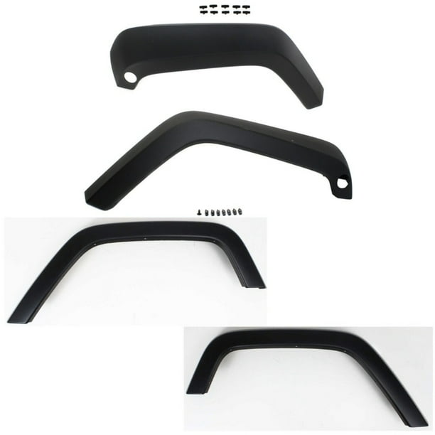 Set of 4 Fender Flares Moulding Trim Wheel Opening Molding Left & Right For Jeep