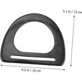 thumbnail image 3 of Yazoeia Poignées de Sac 6 Pcs Poignée en Forme de D Fendue Sacs en Résine Poignées de Sac à Main Demi-Cercle CJC912-139040, 3 of 9