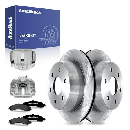 AutoShack Rear Brake Rotors Premium Ceramic Brake Pads Calipers | Replacement for 2000-2001 Chevrolet Suburban 1500 2000-2001 GMC Yukon XL 1500 5.3L 6.0L V8 4WD AWD RWD | 8-PC Brake Kit