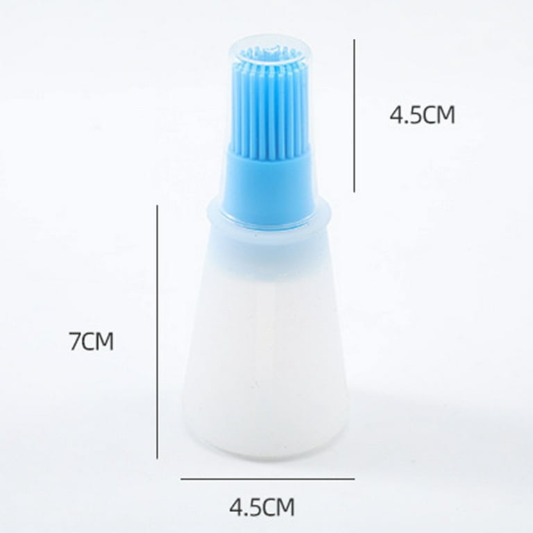 Hadanceo 200ML 2 in 1 Glass Oil Bottle with Silicone Brush Clear