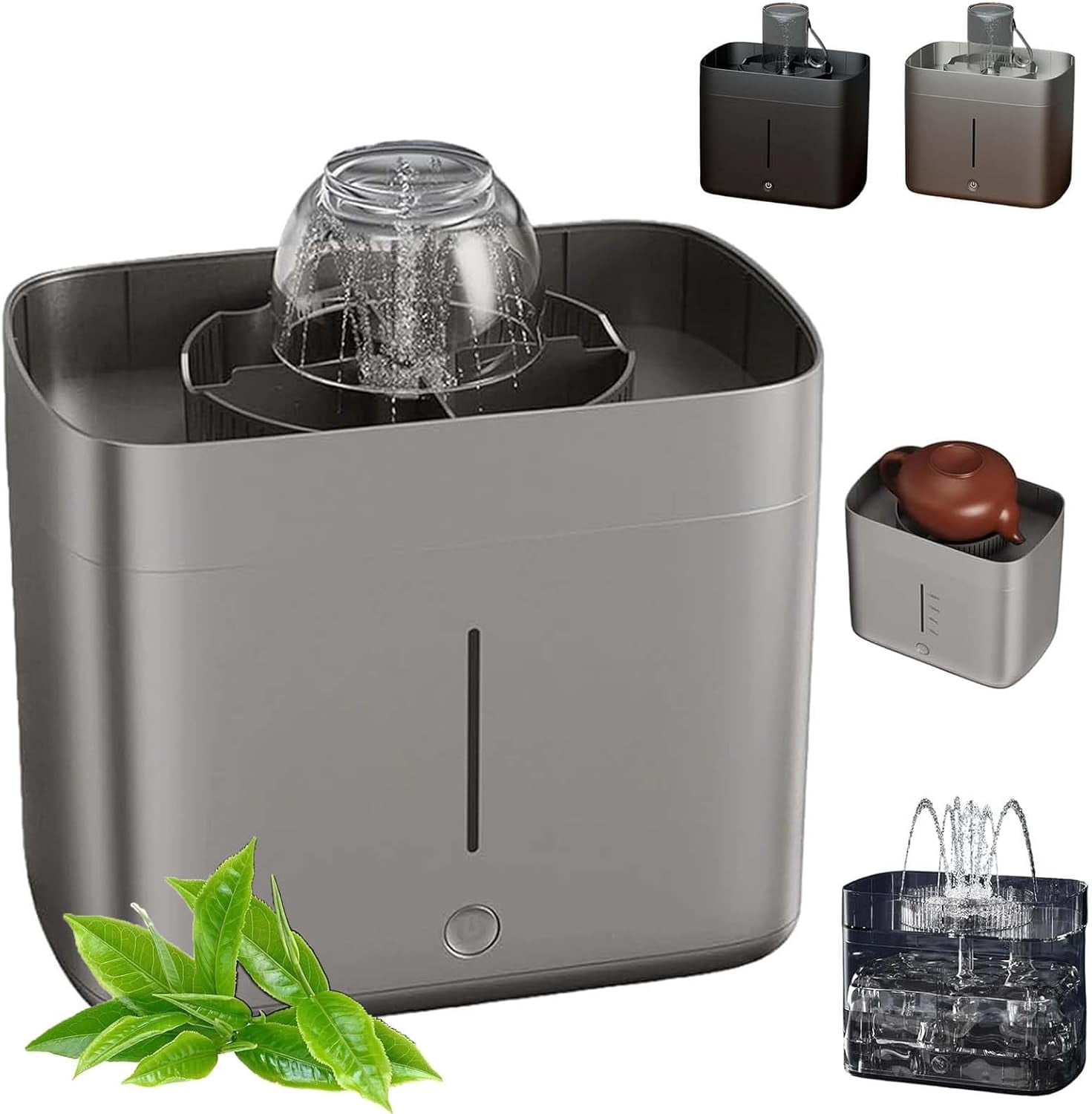 Electric Glass Rinser Tea Cup Washer, Desktop Automatic Cup Washing Machine with 1.6L Water Tank, High Pressure Jets Glass Rinser for 3-10cm Diameter Cups for Water Bottle & Coffee Cups (Black)