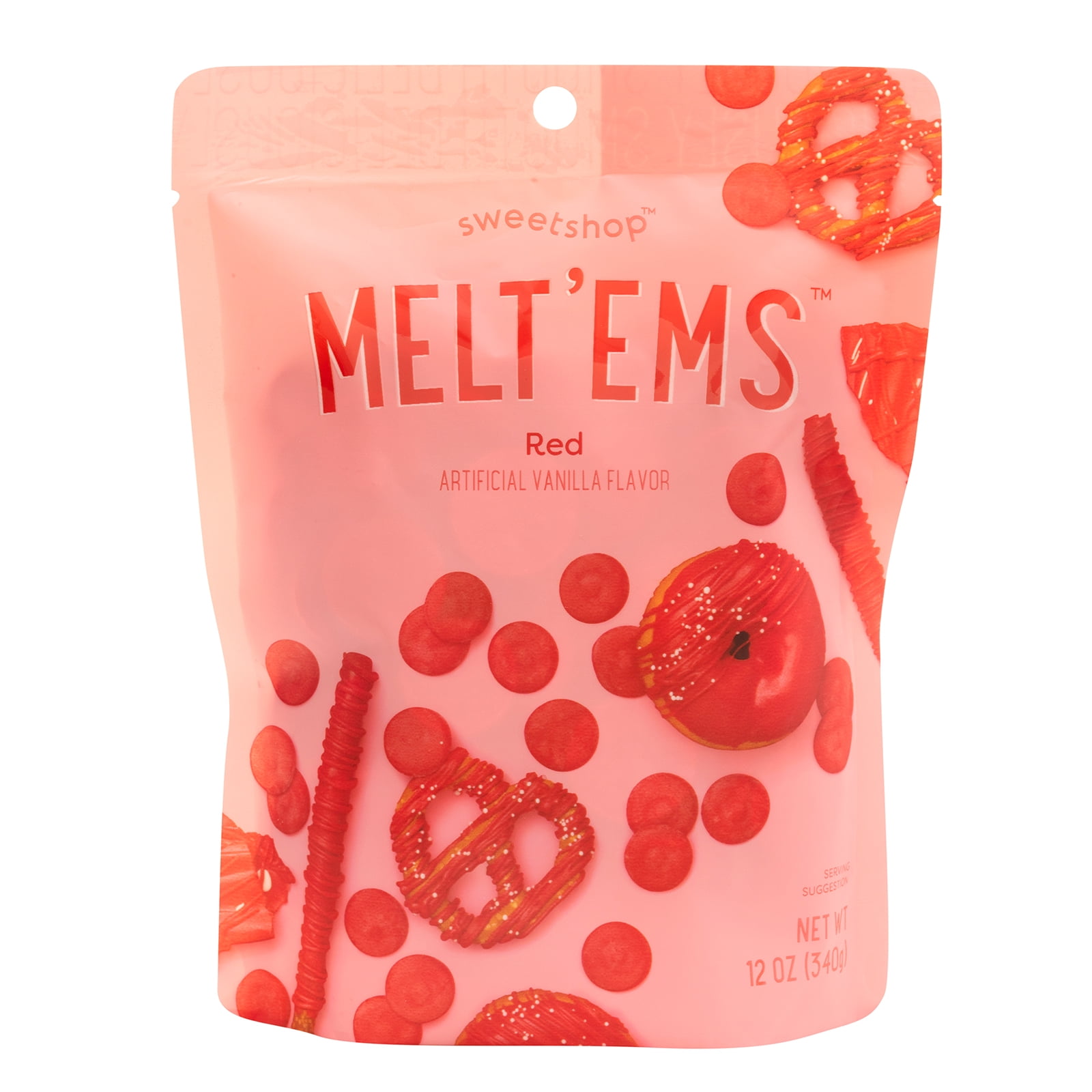 Sweetshop Melt'ems Red Melting Chocolate,12oz